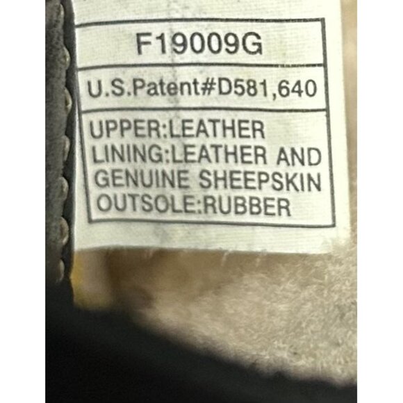 UGG Australia Cove Boots Womens Size 8 Black Sheepskin Lined Leather Ankle - Picture 14 of 16